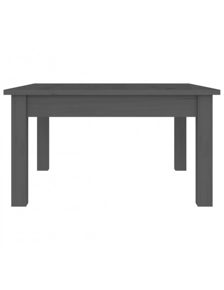 Tavolino da Salotto Grigio 55x55x30 cm Legno Massello di Pino