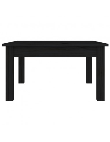 Tavolino da Salotto Nero 55x55x30 cm Legno Massello di Pino