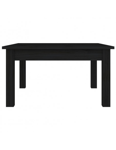 Tavolino da Salotto Nero 55x55x30 cm Legno Massello di Pino