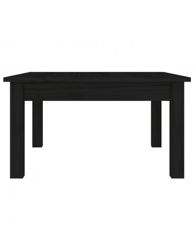 Tavolino da Salotto Nero 55x55x30 cm Legno Massello di Pino