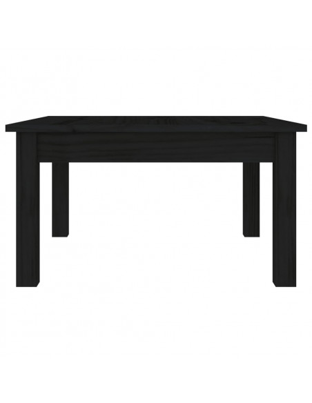 Tavolino da Salotto Nero 55x55x30 cm Legno Massello di Pino