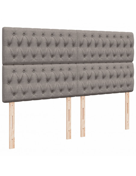 Giroletto a Molle con Materasso Tortora 180x200 cm in Tessuto