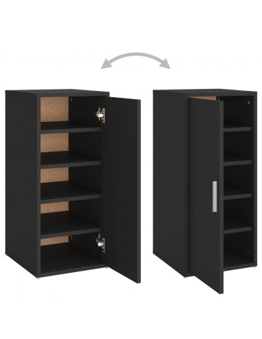 Scarpiera Nera 32x35x70 cm in Truciolato