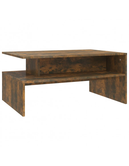Tavolino da Salotto Rovere Fumo 90x60x42,5 cm Legno Multistrato