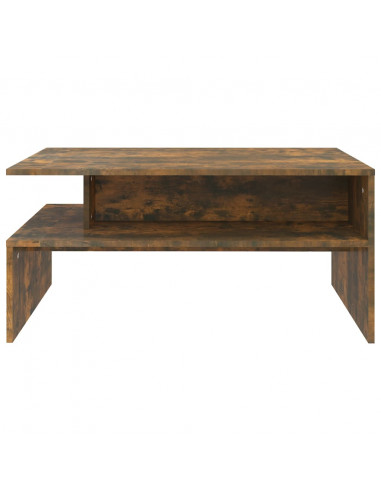 Tavolino da Salotto Rovere Fumo 90x60x42,5 cm Legno Multistrato
