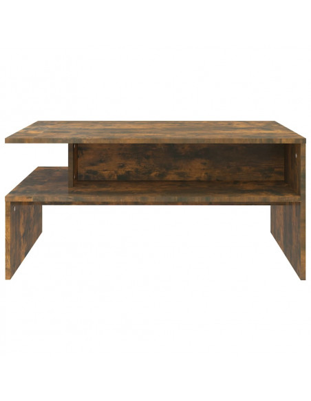 Tavolino da Salotto Rovere Fumo 90x60x42,5 cm Legno Multistrato