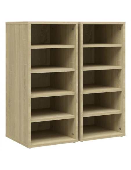 Scarpiere 2 pz Rovere Sonoma 31,5x35x70 cm in Truciolato