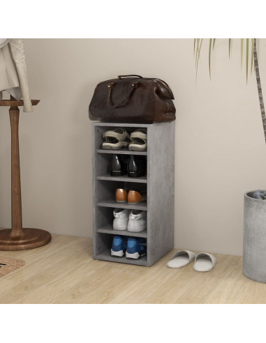 Scarpiera Grigio Cemento 31,5x35x70 cm in Truciolato