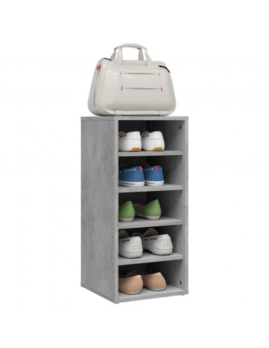 Scarpiere 2 pz Grigio Cemento 31,5x35x70 cm in Truciolato