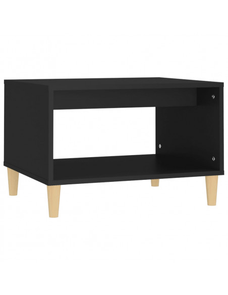 Tavolino da Salotto Nero 60x50x40 cm in Legno Multistrato