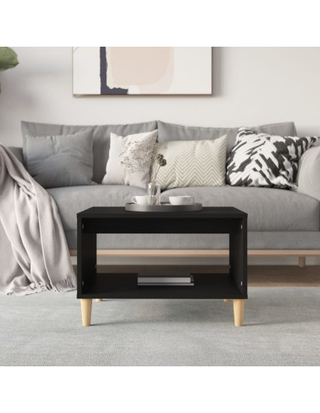 Tavolino da Salotto Nero 60x50x40 cm in Legno Multistrato