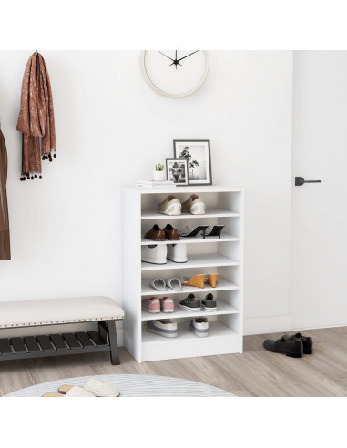 Scarpiera Bianca 60x35x92 cm in Truciolato