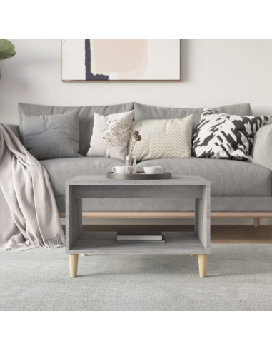 Tavolino da Salotto Grigio Sonoma 60x50x40 cm Legno Multistrato