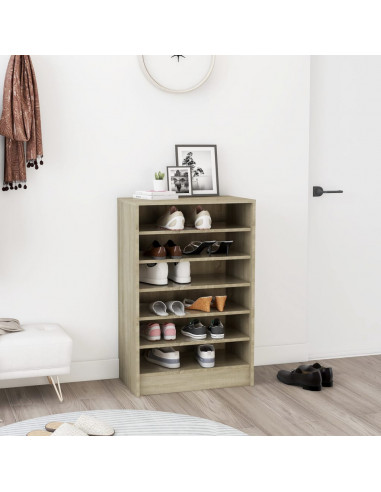 Scarpiera Rovere Sonoma 60x35x92 cm in Truciolato