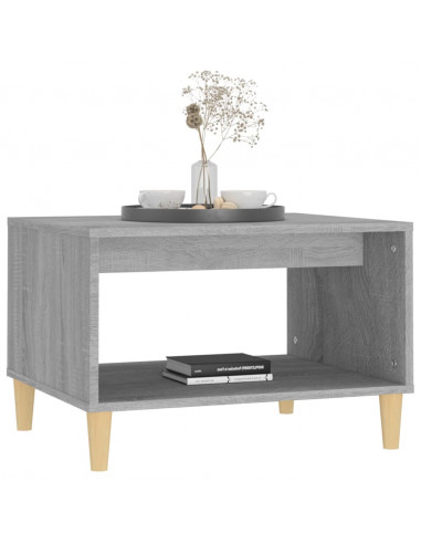 Tavolino da Salotto Grigio Sonoma 60x50x40 cm Legno Multistrato