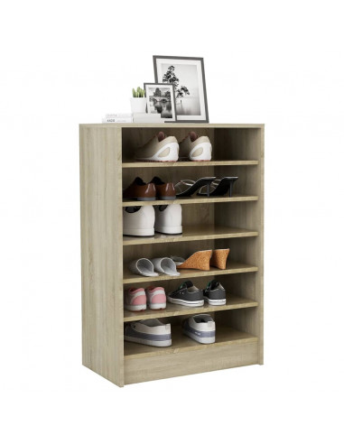 Scarpiera Rovere Sonoma 60x35x92 cm in Truciolato