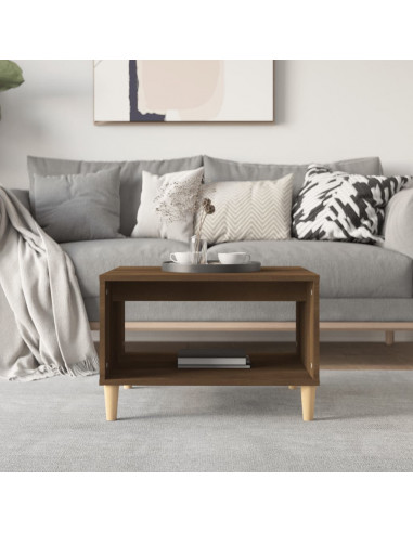 Tavolino da Salotto Rovere Marrone 60x50x40cm Legno Multistrato