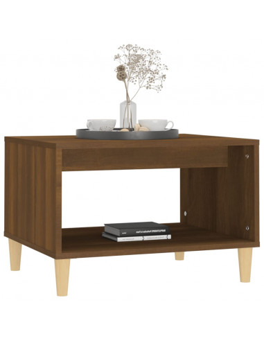 Tavolino da Salotto Rovere Marrone 60x50x40cm Legno Multistrato