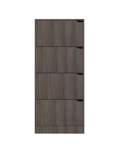 Scarpiera 4 Ante Grigio Rovere Sonoma 59x24x136cm Multistrato