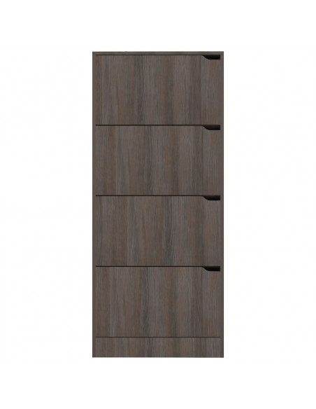 Scarpiera 4 Ante Grigio Rovere Sonoma 59x24x136cm Multistrato