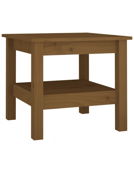 Tavolino da Salotto Miele 45x45x40 cm Legno Massello di Pino