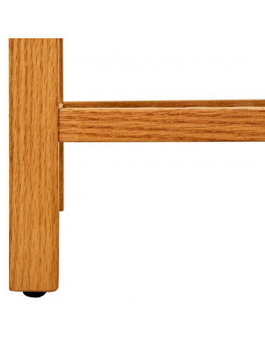 Scarpiera con 3 Ripiani 50x27x60 cm in Legno Massello di Rovere