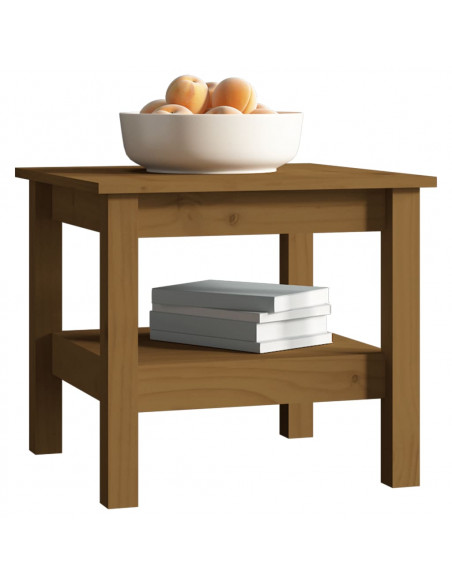 Tavolino da Salotto Miele 45x45x40 cm Legno Massello di Pino