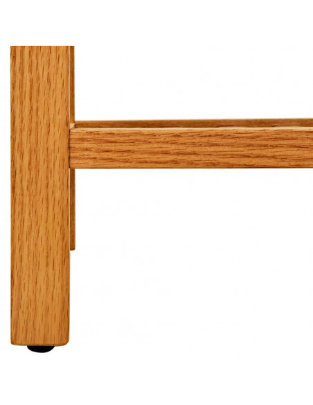 Scarpiera con 5 Ripiani 50x27x100cm in Legno Massello di Rovere