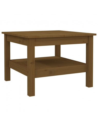 Tavolino da Salotto Miele 55x55x40 cm Legno Massello di Pino