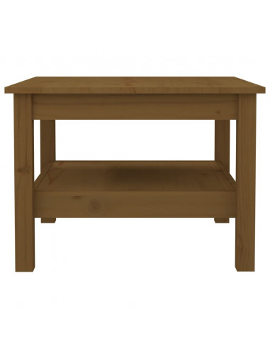 Tavolino da Salotto Miele 55x55x40 cm Legno Massello di Pino