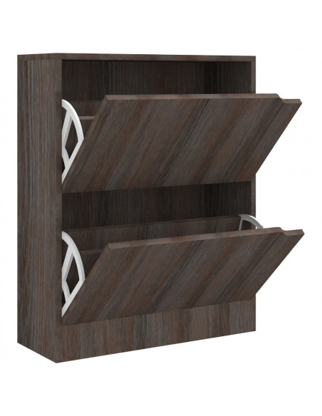 Scarpiera 2 Ante Grigio Rovere Sonoma 59x24x74cm Multistrato