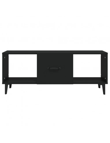 Tavolino da Salotto Nero 102x50x40 cm in Legno Multistrato