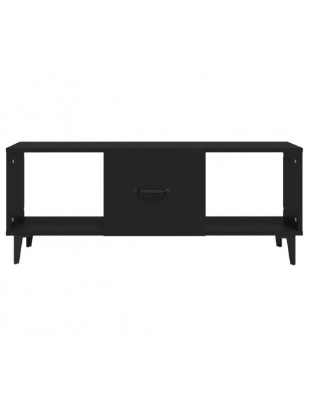 Tavolino da Salotto Nero 102x50x40 cm in Legno Multistrato