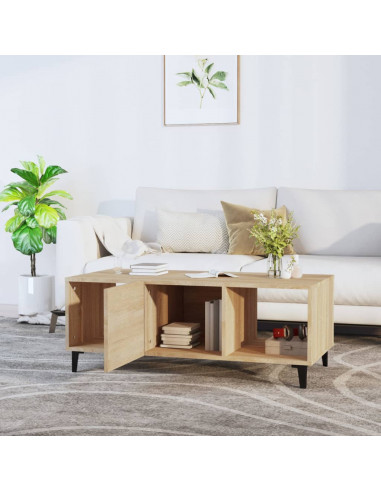 Tavolino da Salotto Rovere Sonoma 102x50x40cm Legno Multistrato