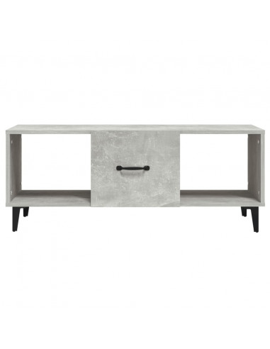 Tavolino Salotto Grigio Cemento 102x50x40 cm Legno Multistrato