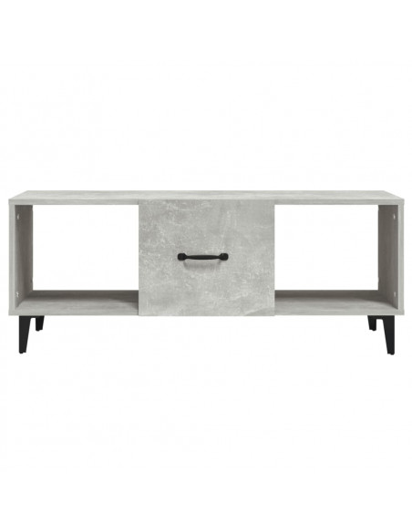 Tavolino Salotto Grigio Cemento 102x50x40 cm Legno Multistrato