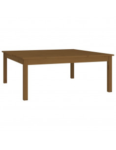 Tavolino da Salotto Miele 100x100x40 cm Legno Massello di Pino 2