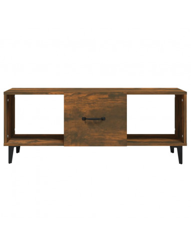 Tavolino da Salotto Rovere Fumo 102x50x40 cm Legno Multistrato