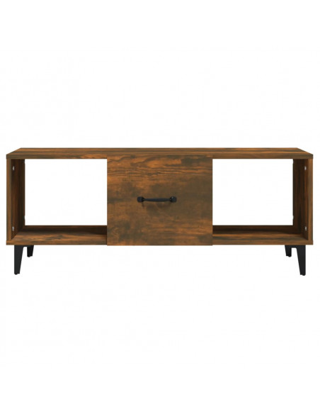 Tavolino da Salotto Rovere Fumo 102x50x40 cm Legno Multistrato