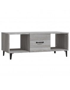 Tavolino da Salotto Grigio Sonoma 102x50x40cm Legno Multistrato 2