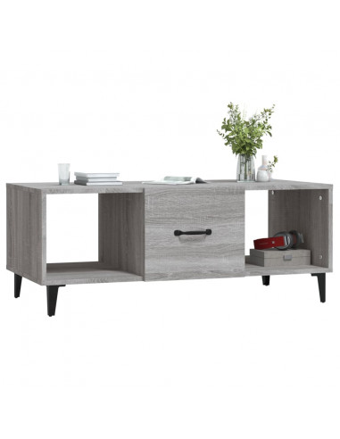 Tavolino da Salotto Grigio Sonoma 102x50x40cm Legno Multistrato