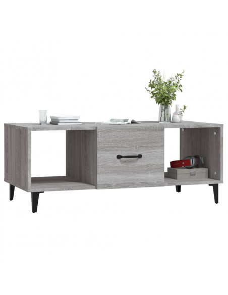 Tavolino da Salotto Grigio Sonoma 102x50x40cm Legno Multistrato