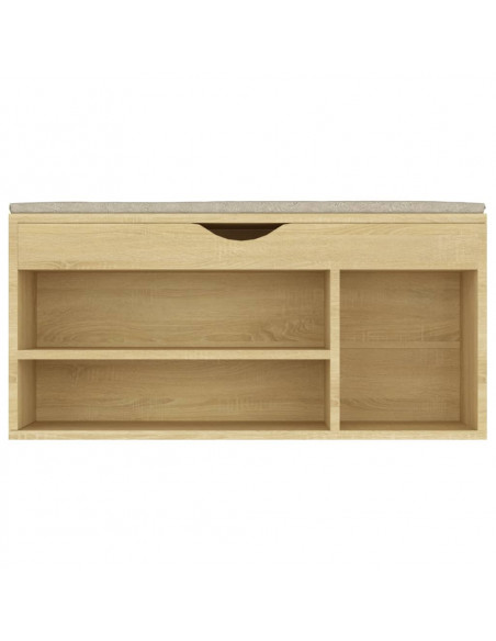 Panca Porta Scarpe Cuscino Rovere Sonoma 104x30x49 Multistrato