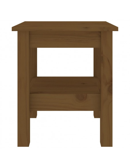 Tavolino da Salotto Miele 35x35x40 cm Legno Massello di Pino
