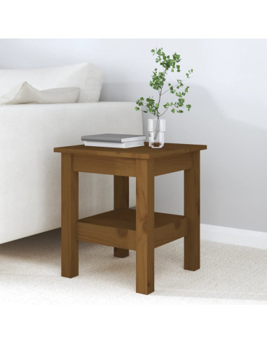 Tavolino da Salotto Miele 35x35x40 cm Legno Massello di Pino