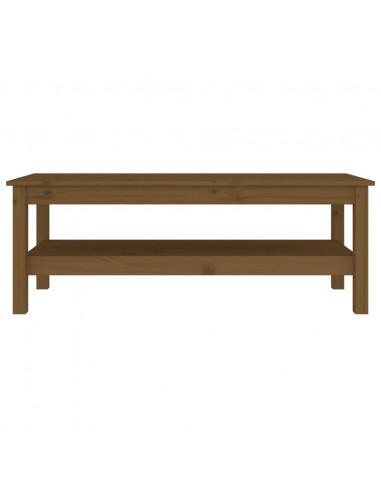 Tavolino da Salotto Miele 110x50x40 cm Legno Massello di Pino