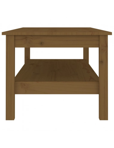 Tavolino da Salotto Miele 110x50x40 cm Legno Massello di Pino