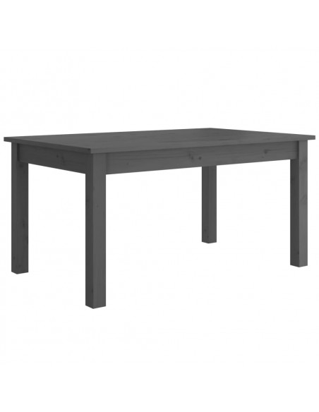 Tavolino da Salotto Grigio 80x50x40 cm Legno Massello di Pino