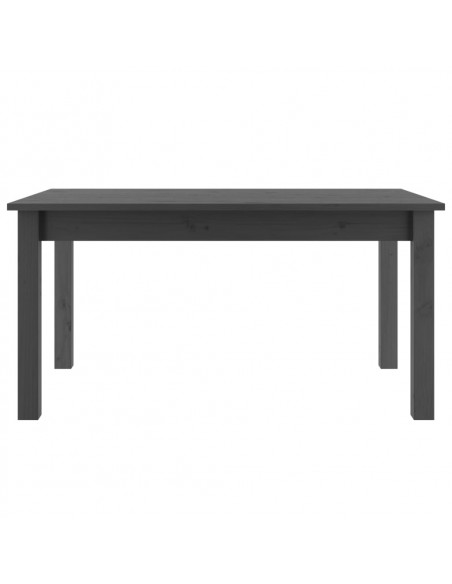 Tavolino da Salotto Grigio 80x50x40 cm Legno Massello di Pino