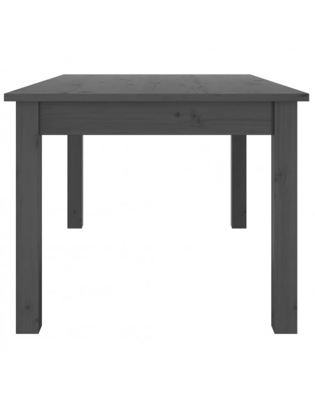 Tavolino da Salotto Grigio 80x50x40 cm Legno Massello di Pino